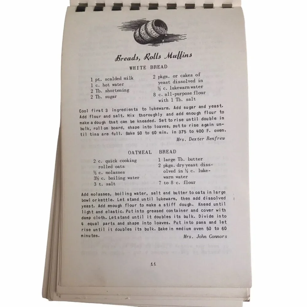 Vintage CRACKER BARREL COOKBOOK First Congregational Church  NEWBURY Vermont